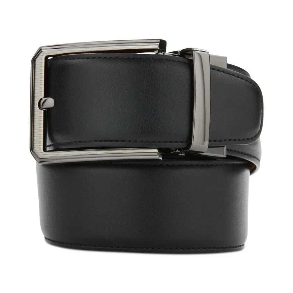 Perry Ellis Portfolio Love Triangle Reversible Belt Men's M 34/36 Black